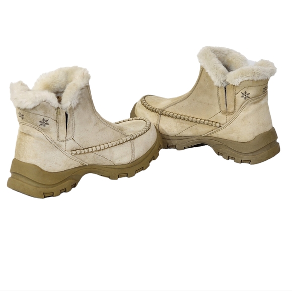 Cabelas 5" High Drift Winter Boots in Cream, Ivory Fur Lining Womens Size 6 - Picture 5 of 11